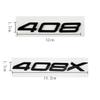 Car 3D ABS Letters Logo Decals Sticker For Peugeot 208 308 408 508 408X 508L 2024 2025 Car Trunk Alphabet Emblem Badge Sticker