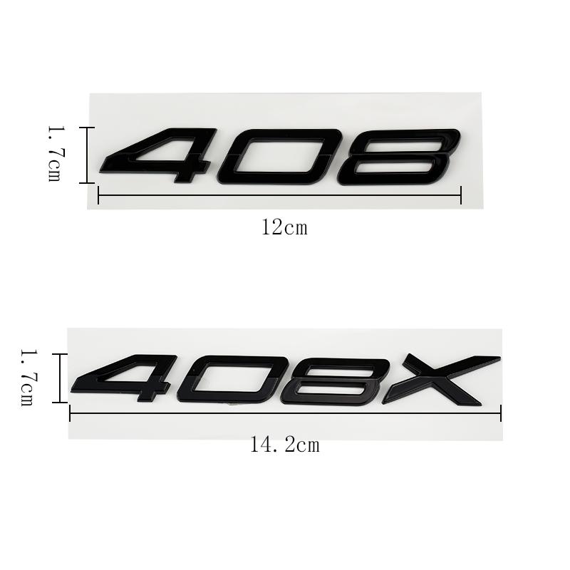 Car 3D ABS Letters Logo Decals Sticker For Peugeot 208 308 408 508 408X 508L 2024 2025 Car Trunk Alphabet Emblem Badge Sticker