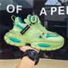New Design Men's Green Sneakers Lace-Up Platform Men Casual Sneaker Comfortable Breathable Fashion Sneakers Man Chaussure Hommes