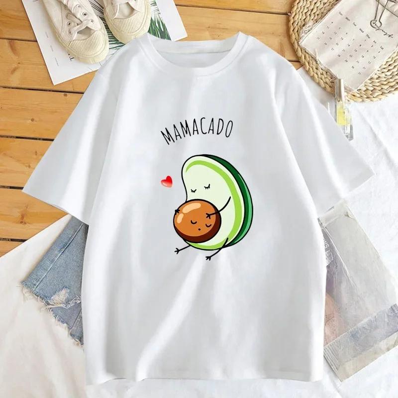 T Shirt Women Men Fuuny Avocado Dad Papacado Mamacado Tshirt Summer Short Sleeve Woman Clothes