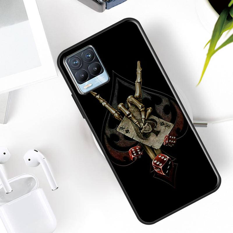 Кейс для покера и костей для Realme 15 11 12 13 14 Pro Plus C53 C55 C51 C25 C63 C61 C65 C67 C71 C75 GT6 GT7 Pro