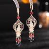 Europe And America Colorful Cubic Zirconia Earrings Vintage Palace Phoenix Bird Earrings Women's Dress Wholesale