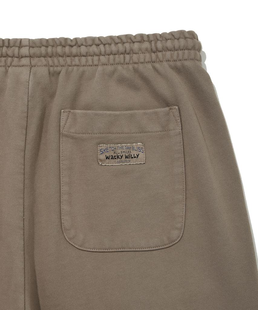 WACKY WILLY Pigment Typography Sweatpants Khaki