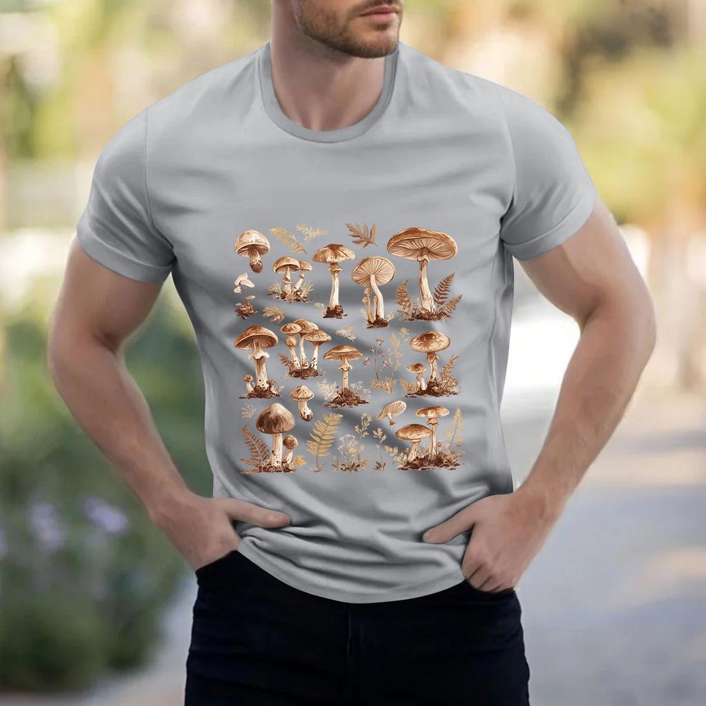 Men's Stand Collar Short Sleeve Shirt Loose Leisure Holiday Shirt Man