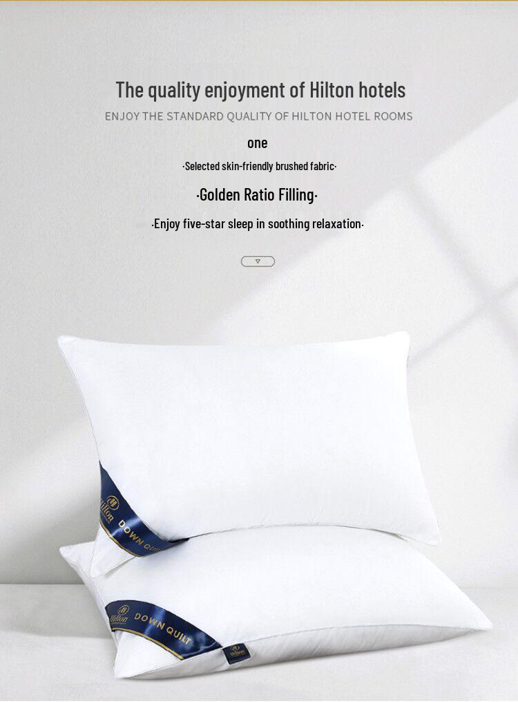 Подушка Hilton из 100% хлопка, гостиничная, с наполнителем из пуха и пера, для взрослых и студентов