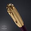 PARKER 51 Premium Plum GT Fountain Fine 18K Gold Gift Officially Product Number 2123516 Pen, Nib, Nib, Boxed, Imported,