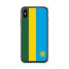 Coque iPhone XS - Drapeau Du Rwanda - Silicone Souple - Protection Chocs - Légère - Mixte