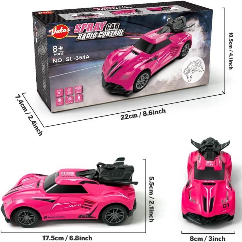 Remote Control Car, 1:24 Scale Kids Mini RC Car with LED Lights and Spray Effect, RC Racing Electric Car Toys for Boys Girls Birthday, Party