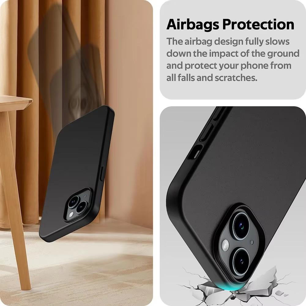 Роскошный матовый силиконовый мягкий чехол для iPhone 16 15 14 Plus Mini 11 Pro XS Max X XR SE 2 3 7 8 Plus Сплошная черная задняя крышка