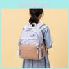 Oxford Fabric Kids School Backpack With Letter Pattern For First Grade Students