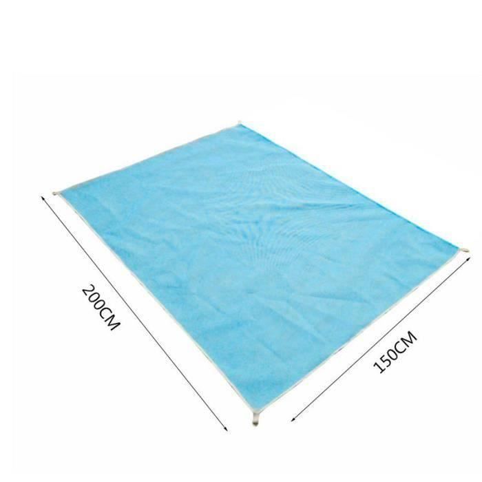 Serviette de plage - SHOP-STORY - XXL 200 x 150 cm - Anti-sable - Bleu - Synthétique