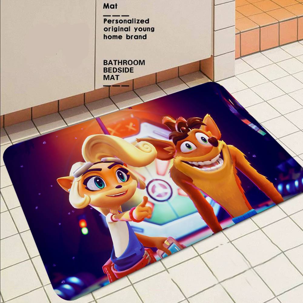 C-Crash Bandicoot 4 Entrance Door Mat Nordic Style Home Doormat Bathroom-Toilet Mats Bedroom Hotel Decor Mat