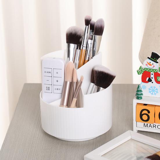 Pen Holder Rotating Pen Organizer Multiple Compartments Stationery Storage Box for Office Home School