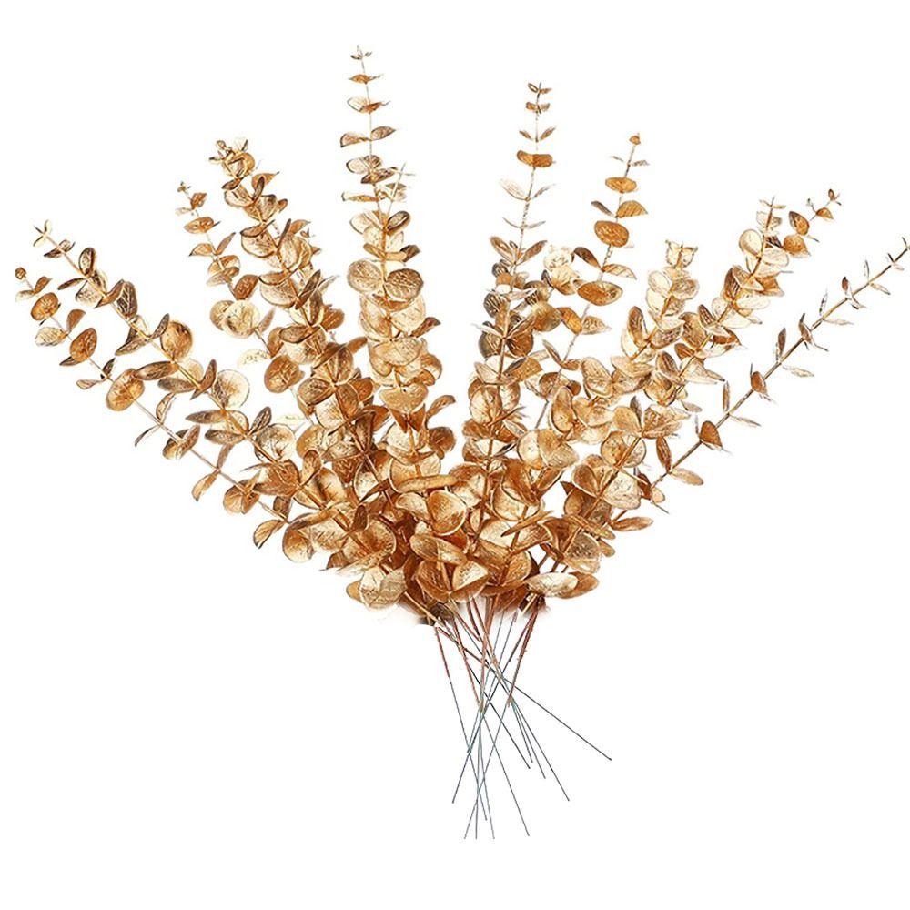 Домашний декор Реалистичная зелень Листья Цветочная композиция Искусственные растения эвкалипта Ветки