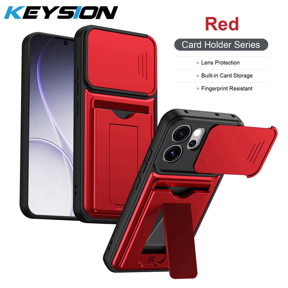 KEYSION Сумка-кошелек Чехол для телефона для OPPO Reno15 5G Защита выдвижной камеры Подставка Ударопрочный чехол для Reno15 Pro Max 5G