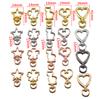 5pcs Star Heart Cat Flower Ring Carabiner Keychain Openable Metal Sping Clasps Bag Pet Dog Buckles Connector DIY Jewelry Making