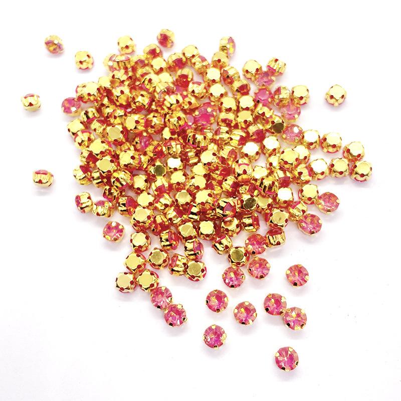 Glass Four Claw Single Claw Drill Mocha Protein Hand-sewn Rhinestone Handmade DIY Wedding Shoes Bags Apparel Accessories Rhinestone Sew On Beads