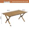 Quyoubang Y29-T Wooden Roll-Up Camping Table