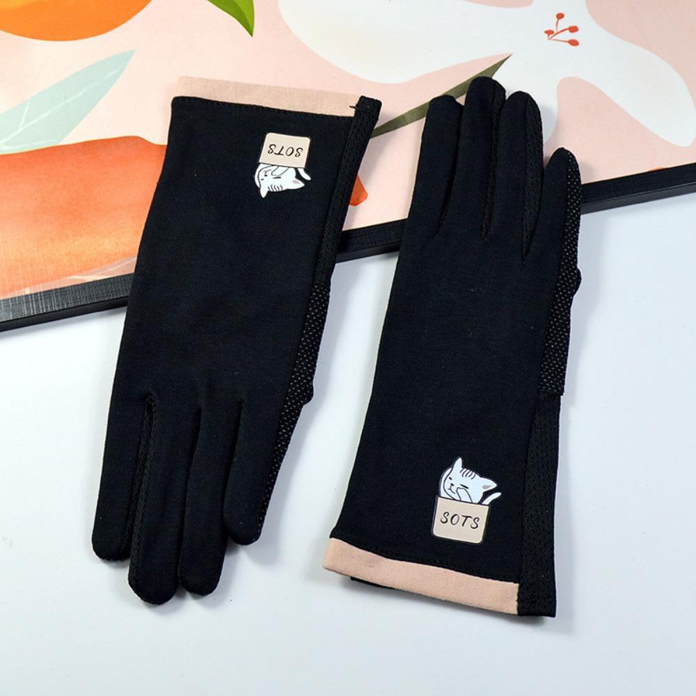 Cotton Driving Gloves Non-slip Sunscreen Gloves New Women's Sun Protection Gloves  Ladies