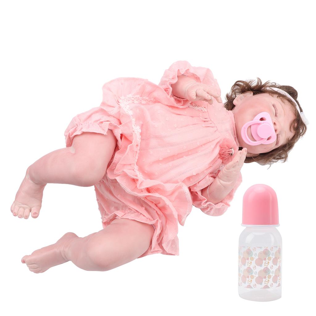 Милая спящая кукла-реборн, мягкая на ощупь, силиконовая, для ролевых игр, 50 см