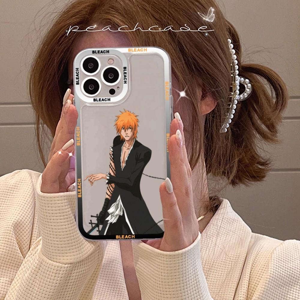 Чехол для телефона Bleach Куросаки Ичиго для iPhone 15 11 12 13 14 Mini Pro Max XR X XS TPU Прозрачный чехол