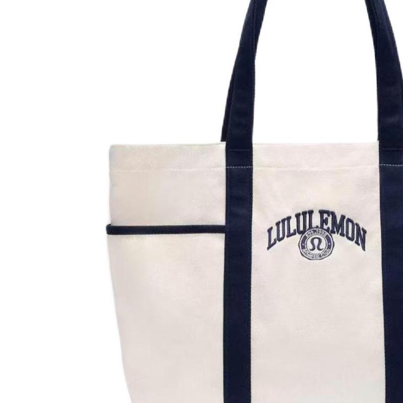 Lululemon Daily 20L Logo Tote Bag Unisex Tote Bags Ivory Blue LU9CHRS-072201