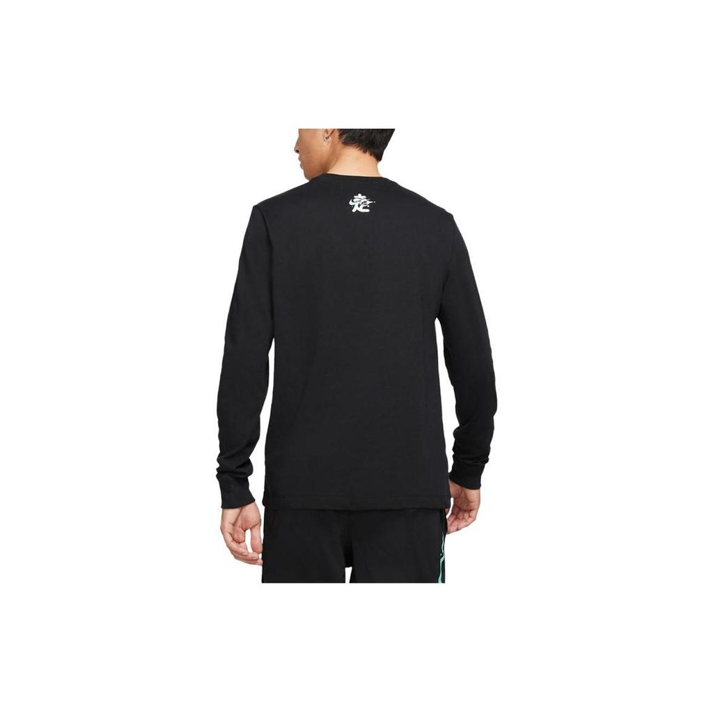 Nike Dri-FIT Tokyo Letter Print Casual Crew Neck Long Sleeve T-Shirt Men Tops Black DH3840-010