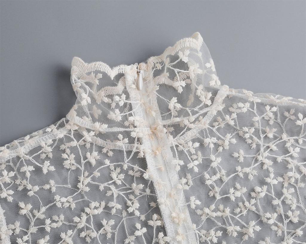 Perfect Match Vintage Lace Floral Shirt Blouse Detachable Collar Female Removable Sweater Half Shirt Clothing Accessories Solid Neck Collar
