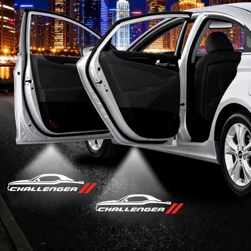 Светодиодная лампа-проектор на дверь автомобиля Автоаксессуар Подходит для Dodge Challenger 2008-2019 SRT Demon 2013-2019 Свет приветствия 2 шт. DD8