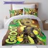 Groot Pattern Bedding Home Decoration Birthday Gift ( 1 duvet cover + 2 pillowcase, without core),fan merchandise.
