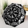 Зонт Викингов Вегвисир Милый Зонт с Милым Дизайном, Портативный Компактный 3-Складной Зонт для Мужчин и Женщин, S341