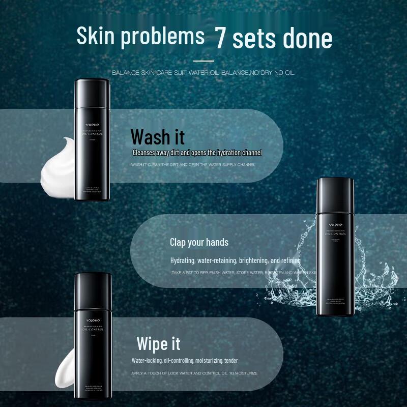 Hefengyu Men's Hydrating 3-Piece Skincare Set