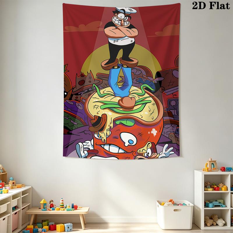 Louis Cartoon Character Pattern Home Decor Tapestry, Wall Hanging, Decorative RV Wall Cloth.SGT0917410