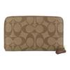 Coach Кошелек на молнии 17 Classic Monogram из покрытого канваса Держатель для монет и ID-карты Женский кошелек Хаки 88913-IME74