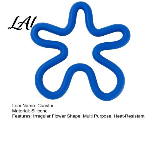 Decorative Dining Table Mat Silicone Coaster Irregular Flower Shape Kitchen Countertop Protector Non-slip Protector Heat Insulation Trivet for Hot