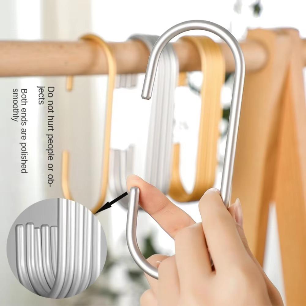5pcs Hanging Clasp Holder Hooks Multifunction Drying Hooks New C Shape Hooks Closet Organizer