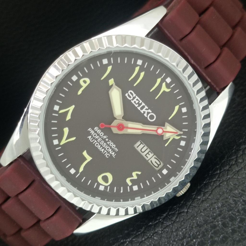 ОТРЕМОНТИРОВАННЫЕ ЯПОНСКИЕ МУЖСКИЕ ВИНТАЖНЫЕ АВТОМАТИЧЕСКИЕ ЧАСЫ SEIKO 6309A КОРИЧНЕВЫЙ ЦИФЕРБЛАТ a442536-1