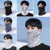 Elastic Lce Silk Bandana Hanging Ear Face Cover Scarf Cool Face Scarf Men Women