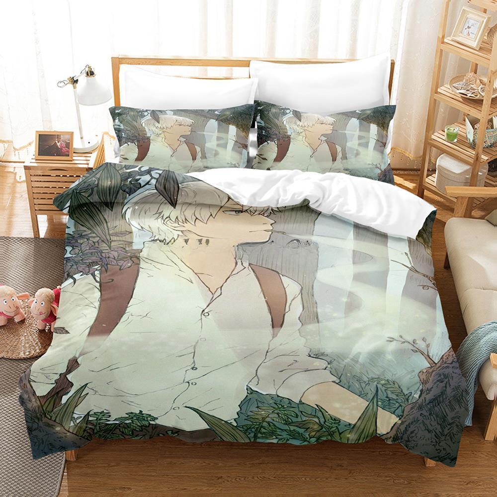 Mushishi Bedding Set Single Twin Full Queen King Size Bed Set Adult Kid Bedroom Duvet Cover Sets 3D Print Anime Bed Sheet Set