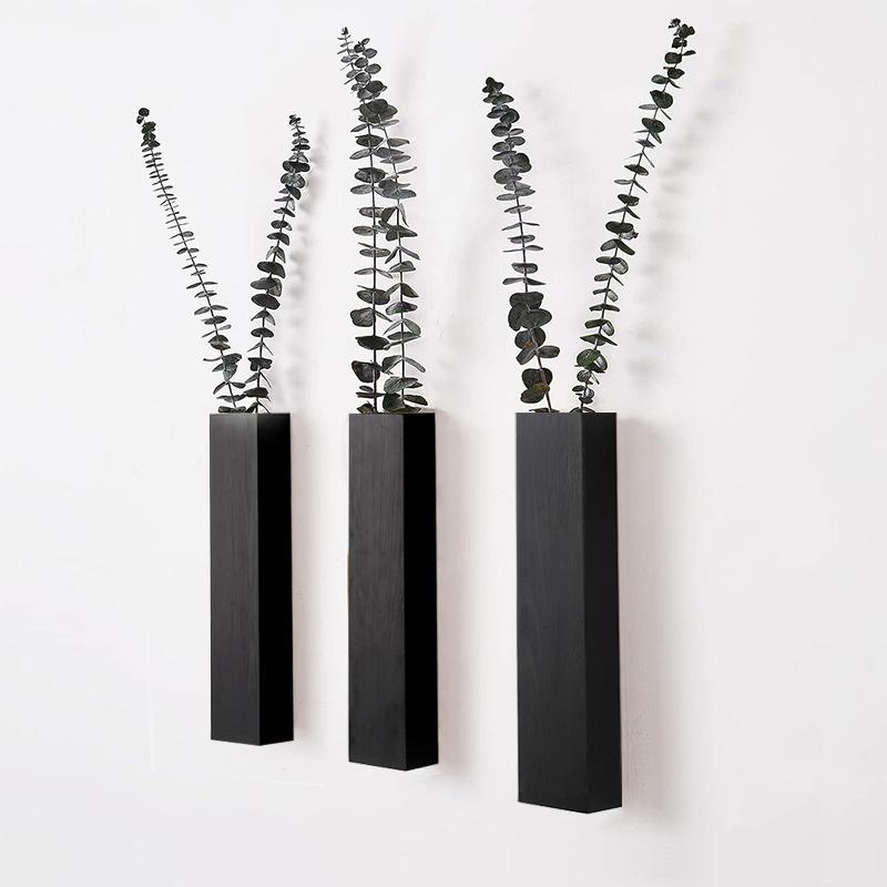 1Pc Pine Wood Suitable For Living Room Wall Planter Wooden Wall Decoration