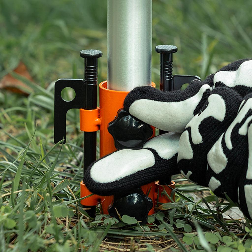 Portable Tent Fixed Tube Rod Stand Adjustable Camping Awning Rod Holder Tent Canopy Holder for Camping Fishing Barbecue