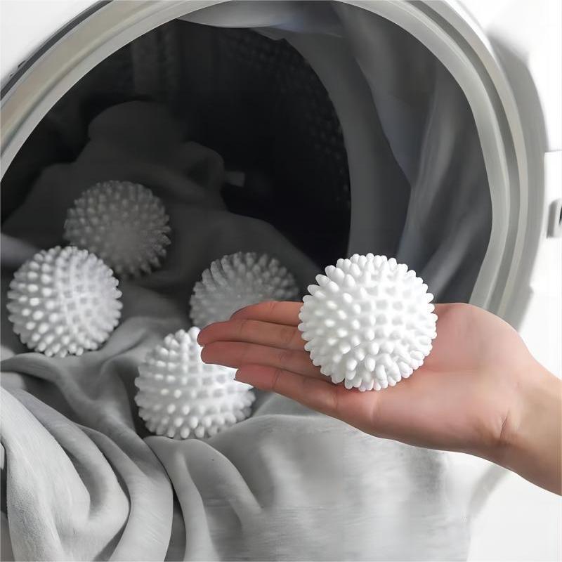 4/6pcs TPR Anti Winding Laundry Ball Circular Pure White Magic Cleaning Drum Washing Machine For Dirt Removal And Knotting