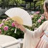 Wear Resist Silk Hand Fan Chinese Style Bamboo Hand Fan Classical Dance Fan  Home Decoration