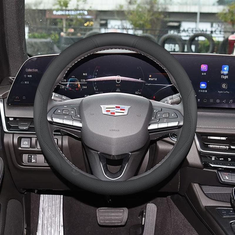 Cadillac XT5 Steering Wheel Cover - Non-Slip, Odorless, No-Sew Interior Accessory