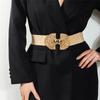 Mei Exaggerated belt - women's new elastic waist cincher with buckle and vintage black gemstone detail