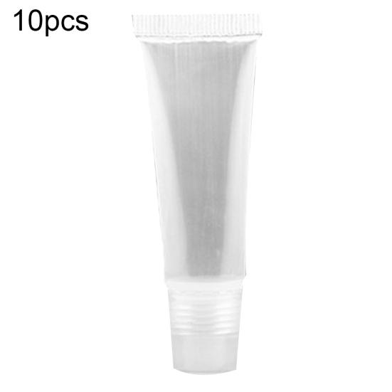 10Pcs 8ml Empty Lip Cream Balm Tubes Transparent Cosmetic Containers Holders