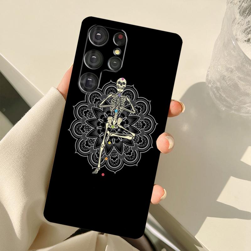 Чехол для телефона Skeleton Yoga для Samsung Galaxy S23 S22 Ultra S21 S20 FE S8 S9 S10 Note 10 Plus Note 20 Ultra