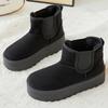 Женские зимние сапоги 2025 Зима Новые Утепленные Теплые Слипоны Хлопковые Туфли Удобные Уличные Нескользящие Повышающие Рост Повседневные Туфли