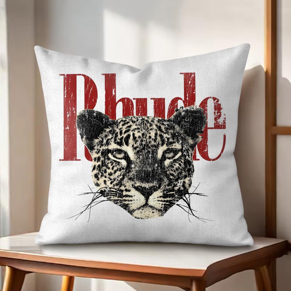 Fashion Brand RRHUDEs Cushion Cover Natural Linen Organic Fabric DoubleSided Printing Couch Pillow Covers Home Decor