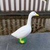 Goose Statue Resin Garden Sculpture Lifelike Details Decorative Porch Goose Figurine Multi-Purpose Ornament